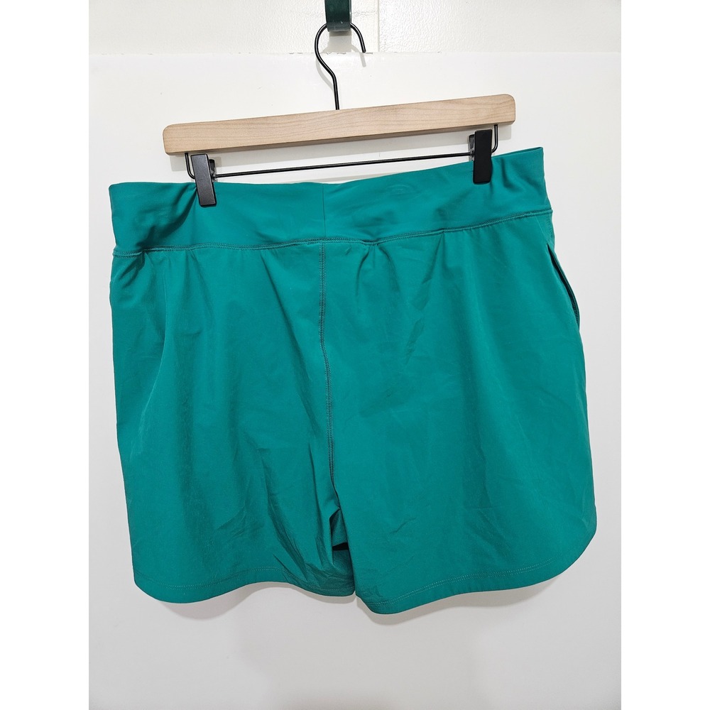 Lands' End Teal Green Active Board Swim Shorts Womens Large 14-16 Pockets Liner - Picture 4 of 4